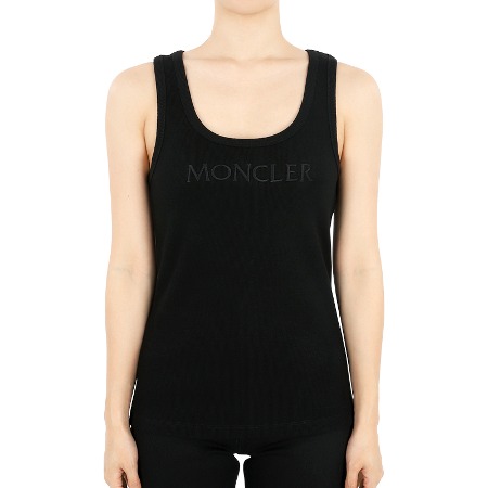 24 S/S 몽클레어 여성 라운드넥 민소매 티셔츠(블랙) 8P00006 89AK6 999