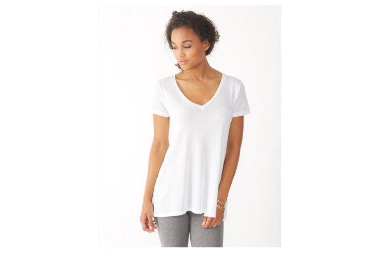 Basic Pima V-Neck T-Shirt (WHITE)