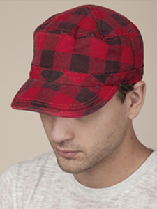 FIDEL CAP (RED PLAID)